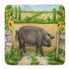 Caroline's Treasures CDCO0373RUG Black Pig with Sunflowers Machine Washable Memory Foam Mat, Bathroom Rug, Non-Slip Bath Mat, Durable Thick Washable Rugs for Kitchen, Bathroom Quick Dry, Decorative Ar view 1