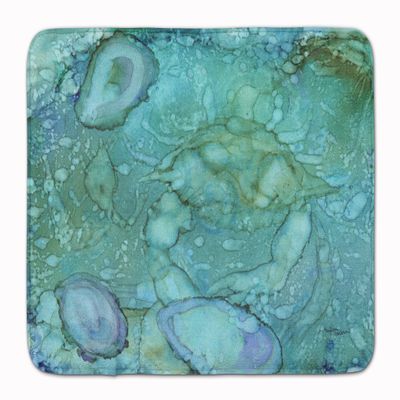 Caroline's Treasures 8963RUG Abstract Crabs and Oysters Machine Washable Memory Foam Mat, Bathroom Rug, Non-Slip Bath Mat, Durable Thick Washable Rugs for Kitchen, Bathroom Quick Dry, Decorative Artwo