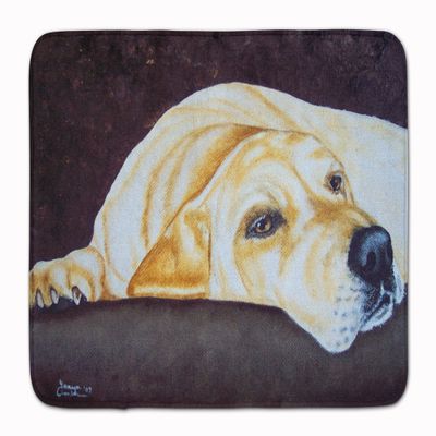 Caroline's Treasures AMB1072RUG Naptime Yellow Labrador Machine Washable Memory Foam Mat, Bathroom Rug, Non-Slip Bath Mat, Durable Thick Washable Rugs for Kitchen, Bathroom Quick Dry, Decorative Artwo