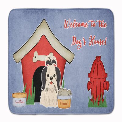 Caroline's Treasures BB2842RUG Dog House Collection Shih Tzu Black White Machine Washable Memory Foam Mat, Bathroom Rug, Non-Slip Bath Mat, Durable Thick Washable Rugs for Kitchen, Bathroom Quick Dry,