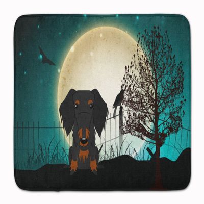 Caroline's Treasures BB2317RUG Halloween Wire Hair Dachshund Black Tan Floor Mat, 19" x 27", Multicolor