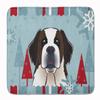 Caroline's Treasures Winter Holiday Saint Bernard Floor Mat, 19" x 27", Multicolor view 1