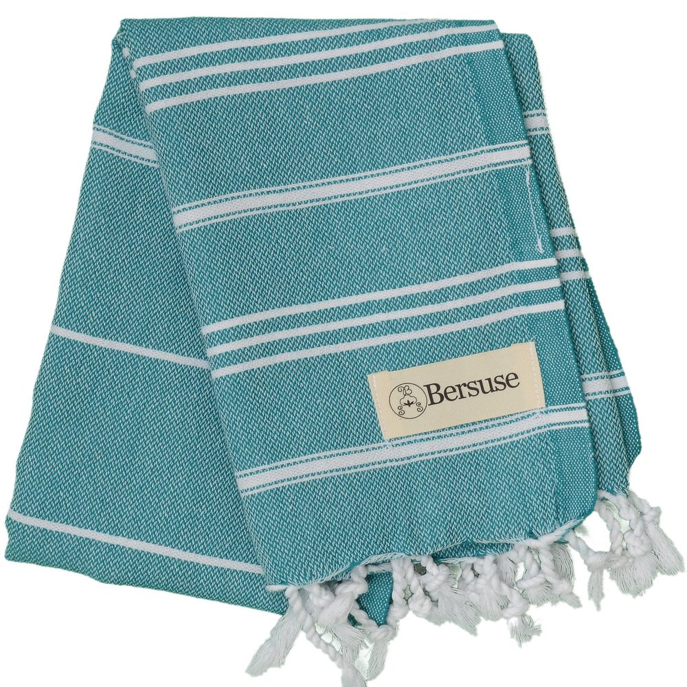 Bersuse Anatolia Bathroom Hand Towels - Premium Cotton Hand Towel for Face - Absorbent, Soft, Lightweight, Space-Saving, Quick-Drying Decorative Turkish Hand Towels - (Set of 12)