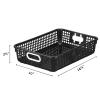 Really Good Stuff Small Plastic Paper Baskets, 14" x 10" x 3.25", 12 Pack, Black, Plastic Mesh Baskets for Classroom, Home, and Office, Fits A4 Paper, Documents, Files, Magazines view 3