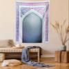 Ambesonne Moroccan Tapestry, Old Fashion Ottoman Arch Door Surrounded by Digital Featured Geometry Motif, Wall Hanging for Bedroom Living Room Dorm Decor, 60" X 80", Mauve Grey view 1