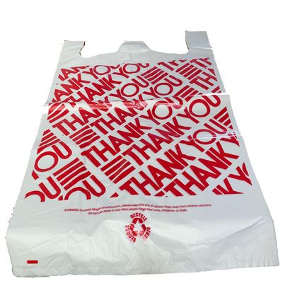 Thank You Platic T-shirt Bags (11.5 X 6.5 X 21-14mic) (700, Thank You White Heavy)