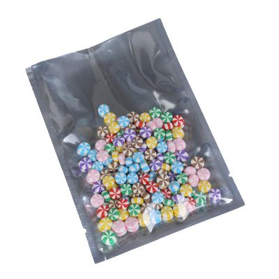 100PCS Clear/Silver/Silver Mylar Open Top Bags 10x15cm (3.9x5.9")