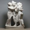 3 Graces Cast Marble Statue Sculpture Handmade 9.84 inches view 4