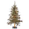 Vickerman 7' Dakota Alpine Artificial Christmas Tree, Warm White Dura-lit LED Lights - Faux Alpine Christmas Tree - Seasonal Indoor Home Decor - Real Wood Trunk view 1