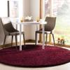 SAFAVIEH Laguna Shag Collection 6'7" Round Maroon SGL303R Solid Non-Shedding Living Room Bedroom Dining Room Entryway Plush 2-inch Thick Area Rug view 1