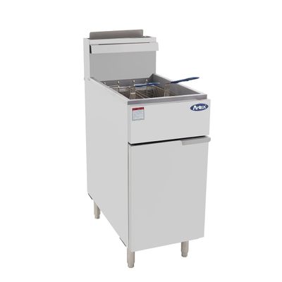 Atosa USA ATFS-50 (High BTU 120k) Heavy Duty 50 lbs Stainless Steel Deep Fryer - Propane