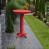 A & L Furniture Round bar Table with 2" Umbrella Hole, Bright Red view 1