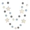 Felt Ball & Star Garland - 1" Balls, 2" Stars- 100% Wool Felt- Ice Blue, Gray, White- Christmas Mantle Banner, Winter Shelf Bunting, Baby Shower Nursery Decor, Children's Playroom, view 1