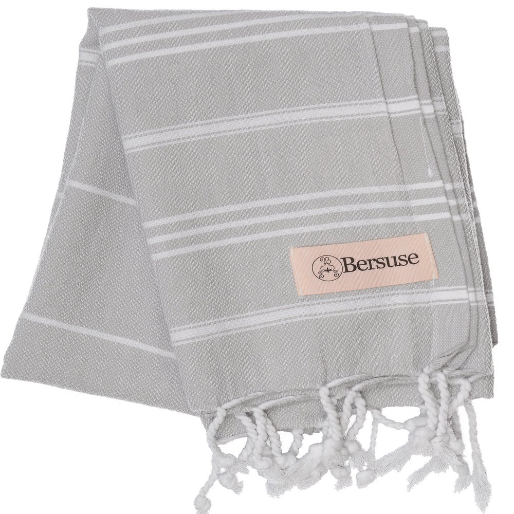 Bersuse Anatolia Bathroom Hand Towels - Premium Cotton Hand Towel for Face - Absorbent, Soft, Lightweight, Space-Saving, Quick-Drying Decorative Turkish Hand Towels - (Set of 12)