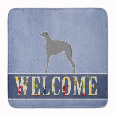 Caroline's Treasures BB5500RUG Scottish Deerhound Welcome Machine Washable Memory Foam Mat, Bathroom Rug, Non-Slip Bath Mat, Durable Thick Washable Rugs for Kitchen, Bathroom Quick Dry, Decorative Art