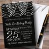 Silver Draped Garland 50th Personalized Birthday Party Invitations view 1
