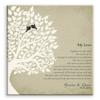 11x14 Mounted Canvas Art Print - Personalized Gift for Anniversary My Love Poem Our Tree 1st Paper Gift for Couple Family Wedding Poem Tree Gift - With Gift Wrapping LTC-C1134 view 1