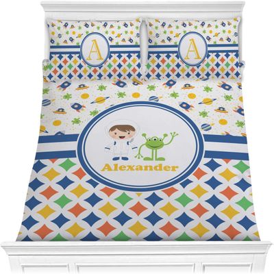 RNK Shops Personalized Boy's Space & Geometric Print Comforter Set - King