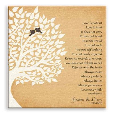 11x14 Mounted Canvas Art Print - Personalized Gift for Parents How Could We Possibly Thank You Enough Mother of Groom or Bride Family Wedding Poem Tree - With Gift Wrapping LTC-C1131