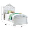 ACME Furniture Estrella Twin Bed, White view 3