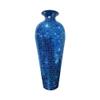 DecorShore Mosaic Vase, Floor Vase, Tall Vase, 20 Decorative Mosaic Flower Vase, Vedic Accent Vase with Floral Pattern Glass Mosaic Inlay- Cobalt Blue view 1