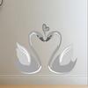 Swan Love Birds Wall Decals Stickers Uscolor010, Grey w/White, 36 Inches view 1