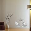 Swan Love Birds Wall Decals Stickers Uscolor010, Grey w/White, 36 Inches view 2