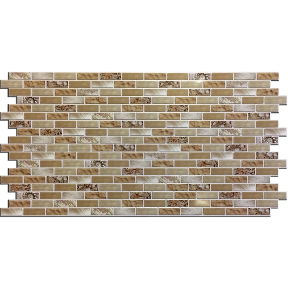 Antique Ceilings Plastic Vinyl Backsplash and Wall Panels Glue-up - 39"x19.5" Panel (Asteria Mosaic)