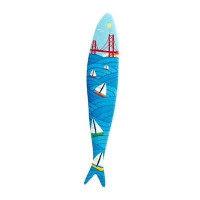 Bordallo Pinheiro + Sardine + Tagus by Sofia Fischer + H 1" W 7" L 1" + Multicolor