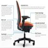 Steelcase Amia Task Chair: Platinum Frame/Base - 4 Way Adjustable Arms - Hard Floor Casters view 4