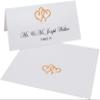 Linked Hearts Printable Place Cards, Orange (Choose Color), Set of 150 (25 Sheets), Laser & Inkjet Printers - Wedding, Party, Dinner, and Special Events - Made in the USA view 2