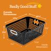 Really Good Stuff Large Plastic Book Baskets, 13.25" by 10" by 5.5" - 12 Pack, Green, Classroom Library Organizer, Toy Storage, Multi-Purpose Organizer Basket view 2