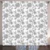Ambesonne Floral Curtains, Monochrome Petals Traditional Nature Influences Essence Artwork Print, Living Room Bedroom Window Drapes 2 Panel Set, 108" X 90", Dimgray view 1