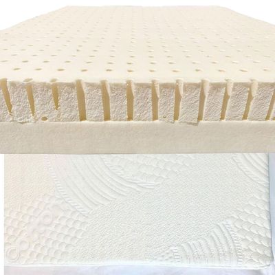 2 Inch Dual Zone Organic Latex Mattress Topper with Organic Cotton Zippered Cover with (Twin, Soft & Firm), GOTS & GOLS Certified, Back Pain Support, Pressure Point Relief, Breathable & Cooling