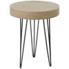Deco 79 Wooden Side End Accent Table End Table with Black Metal Hairpin Legs, Side Table 20" x 20" x 24", Brown view 1