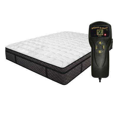 InnoMax Mystique Digital Euro Top Air Bed Mattress, Twin/X-Large, White, Grey/Black Slate Side Panels