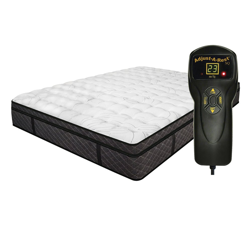 InnoMax Mystique Digital Euro Top Air Bed Mattress, Twin/X-Large, White, Grey/Black Slate Side Panels