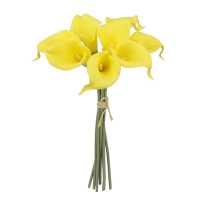 Angel Isabella Lot of 60-Real Touch Calla Lilies (Yellow)