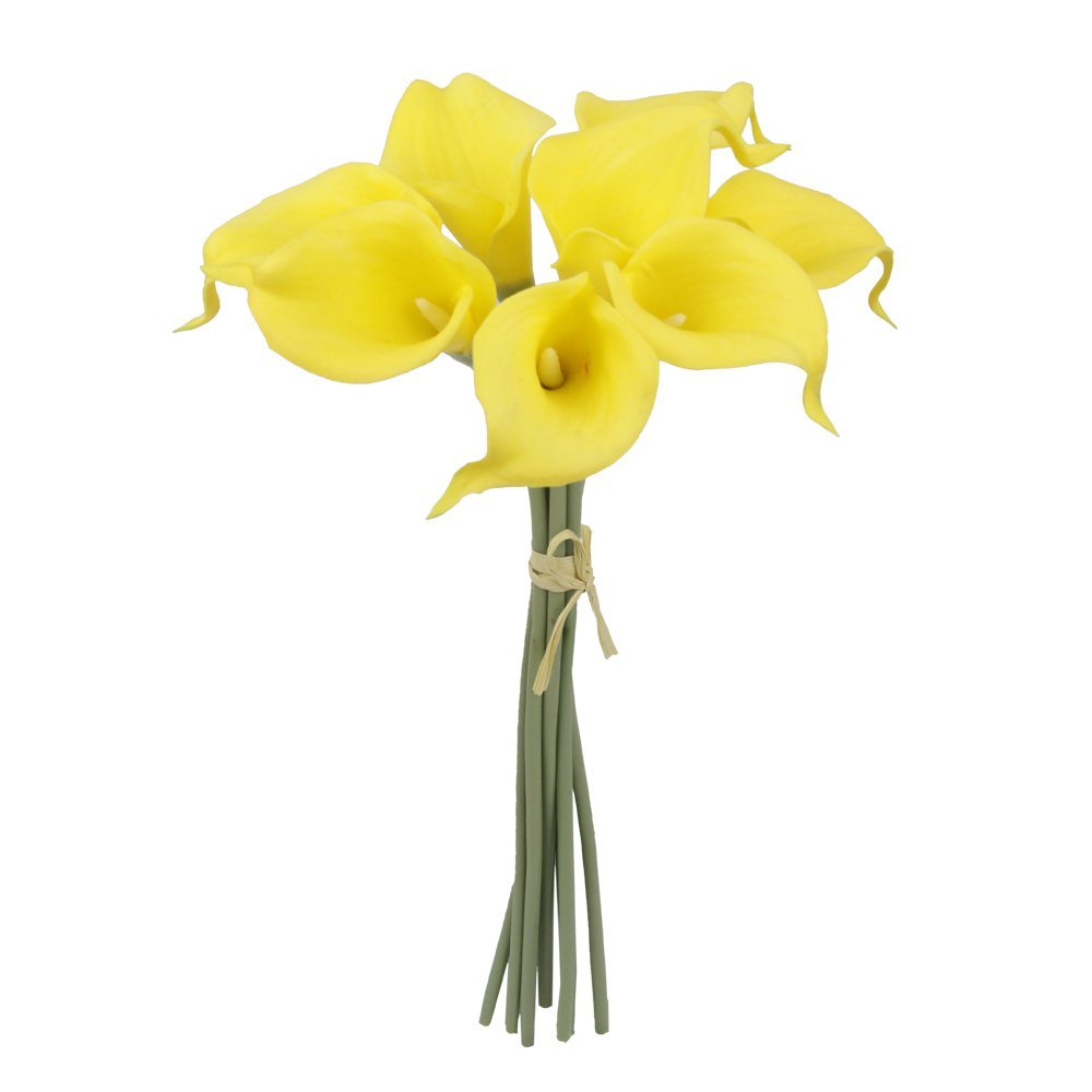 Angel Isabella Lot of 60-Real Touch Calla Lilies (Yellow)