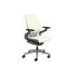 Steelcase Gesture Task Chair: Shell Back - Sterling Dark Solid Frame/Base/Merle Accent - Adjustable Lumbar Support - Roll Control Hard Floor Casters view 1