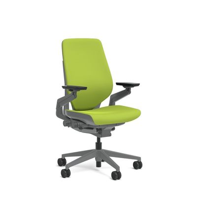 Steelcase Gesture Task Chair: Shell Back - Sterling Dark Solid Frame/Base/Merle Accent - Standard Carpet Casters