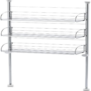 Yoshikawa 1305112 Tension Spice Rack, Silver, 3 Tiers, 15.7 inches (40 cm)