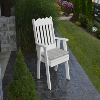 A & L Furniture Poly Royal English Chair, White
