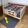 A & L Furniture Slat Mission Bed with Safety Rails, Full, Caribbean Blue view 1