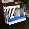 A & L Furniture Poly Traditional English Porch Swing, White view 1