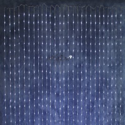 rackcrafts.com Jumbo Large LED Light Curtain Wall Hanging Cascading Photo Shoot Wedding Special Events (White)