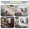 Alpine Commercial Wall-Mounted Soap Dispenser  Stainless Steel, Liquid, Manual Pump, ADA Compliant, 1200ml for High-Traffic Bathrooms (Horizontal) view 2