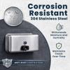 Alpine Commercial Wall-Mounted Soap Dispenser  Stainless Steel, Liquid, Manual Pump, ADA Compliant, 1200ml for High-Traffic Bathrooms (Horizontal) view 3