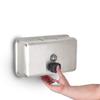 Alpine Commercial Wall-Mounted Soap Dispenser  Stainless Steel, Liquid, Manual Pump, ADA Compliant, 1200ml for High-Traffic Bathrooms (Horizontal) view 4