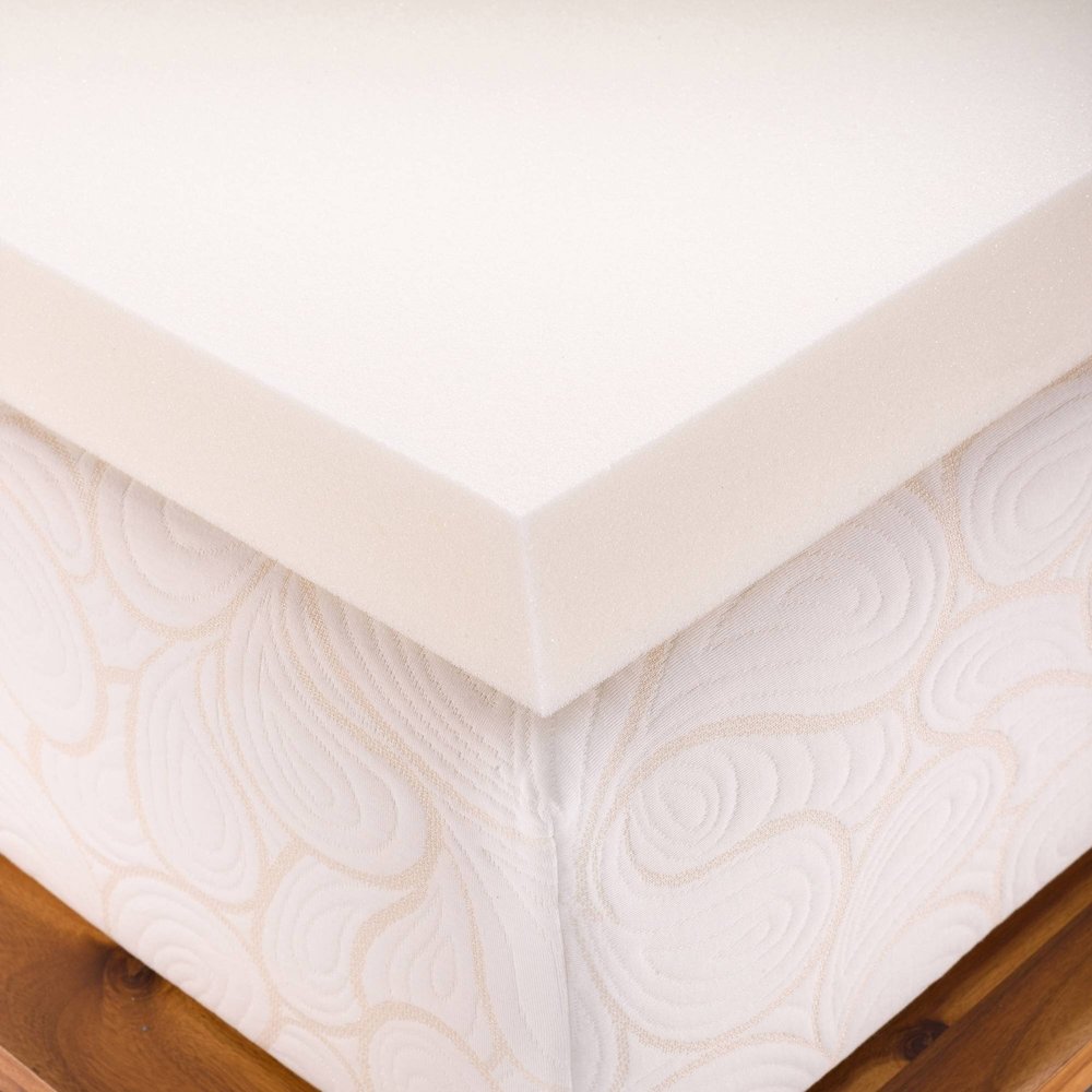 American Twin XL Size 4 Inch Thick, Medium Firm Conventional Polyurethane Foam Mattress Pad Bed Topper Made in The USA
